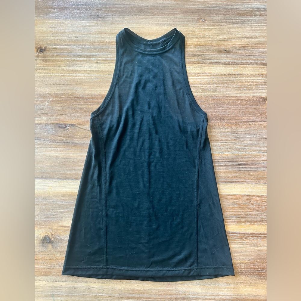 Lululemon SHEER black racer back tank- super soft- size 4